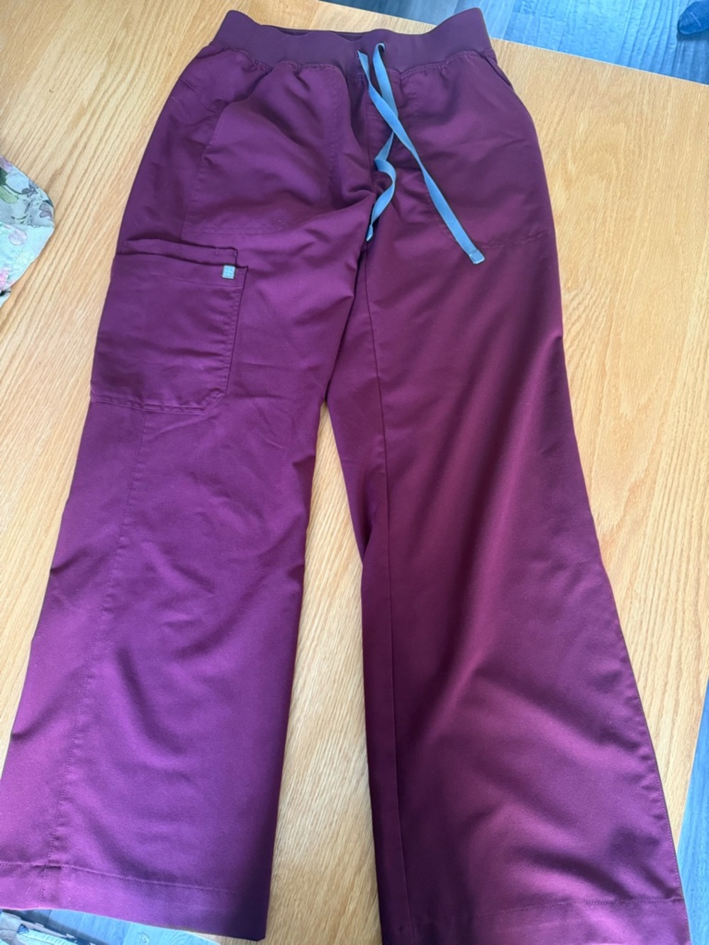 Women's Burgundy High Waisted Isabel Wide Leg